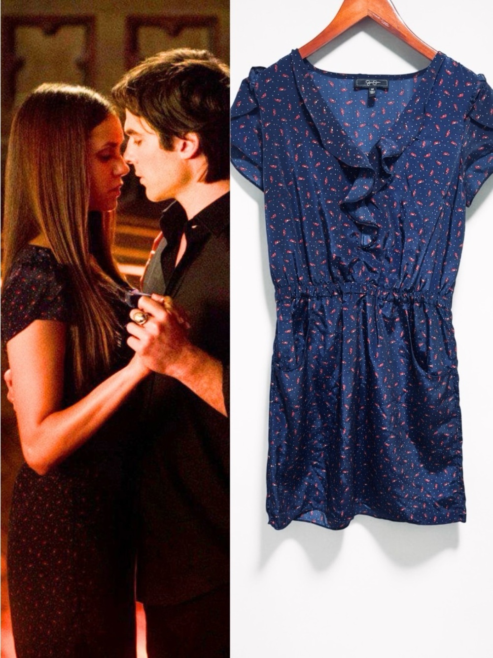 ASO Elena Gilbert The Vampire Diaries Shoe Novelty Print Mini Dress Y2K Iconic M